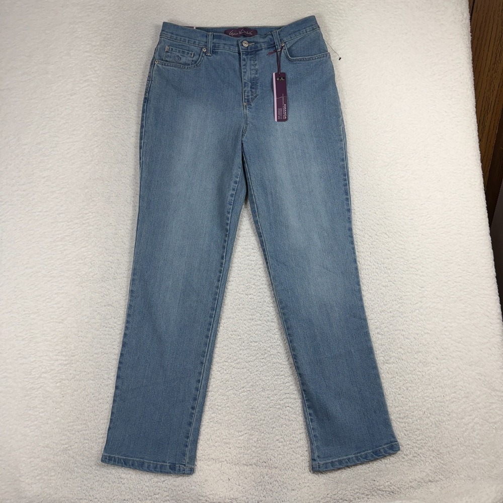Gloria Vanderbilt Amanda Slimming Heritage Tapered Jeans Blue 8 (29.5x28) NWT